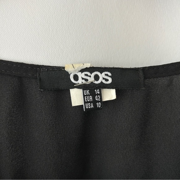 ASOS Women’s Black Ruched Bust Dress Size 10 - Picture 5 of 8